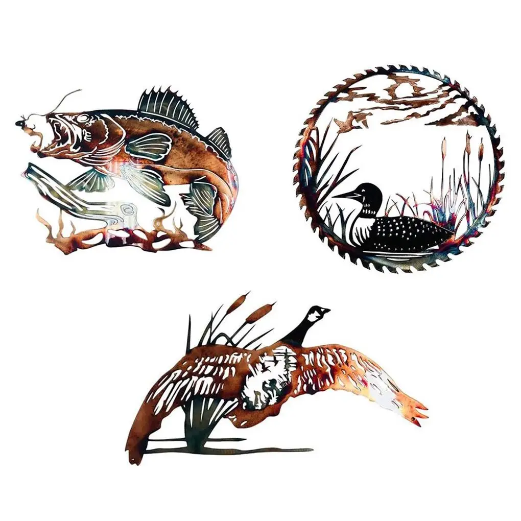 

Настенная железная подвеска, домашние принадлежности, Бытовые аксессуары, украшения двора, силуэт животных, уличное украшение, дверная веш...