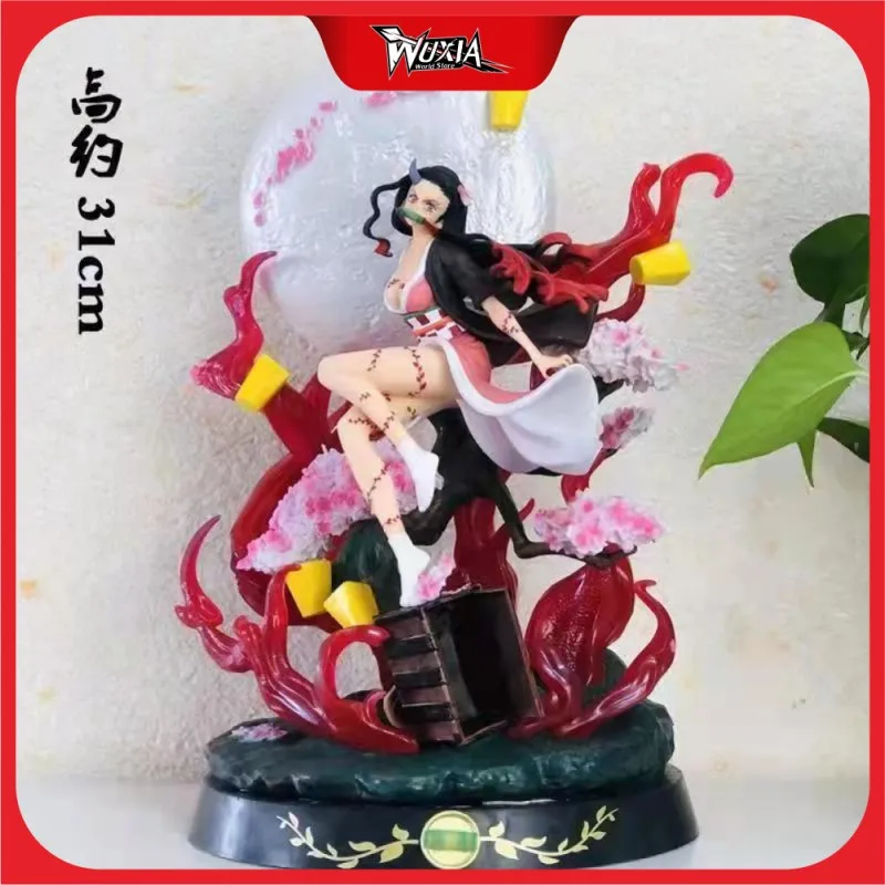 

Demon Slayer anime peripheral 45cm PVC figure Ghost Bloodshed Kamado Nezuko Collection Statue Model ornament Toy for boy gift