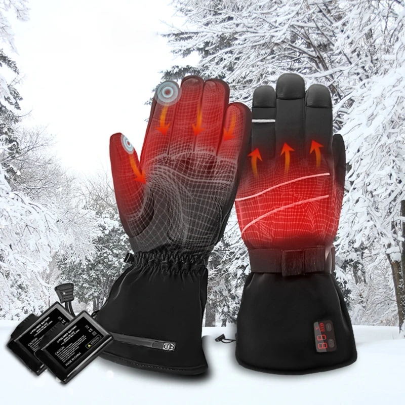 

Heated Gloves Rechargeable 7.4V 2200mAh Battery Electric Hand Warmers Heating Gloves for Men Women, Lasts 6Hrs, 3 Levels