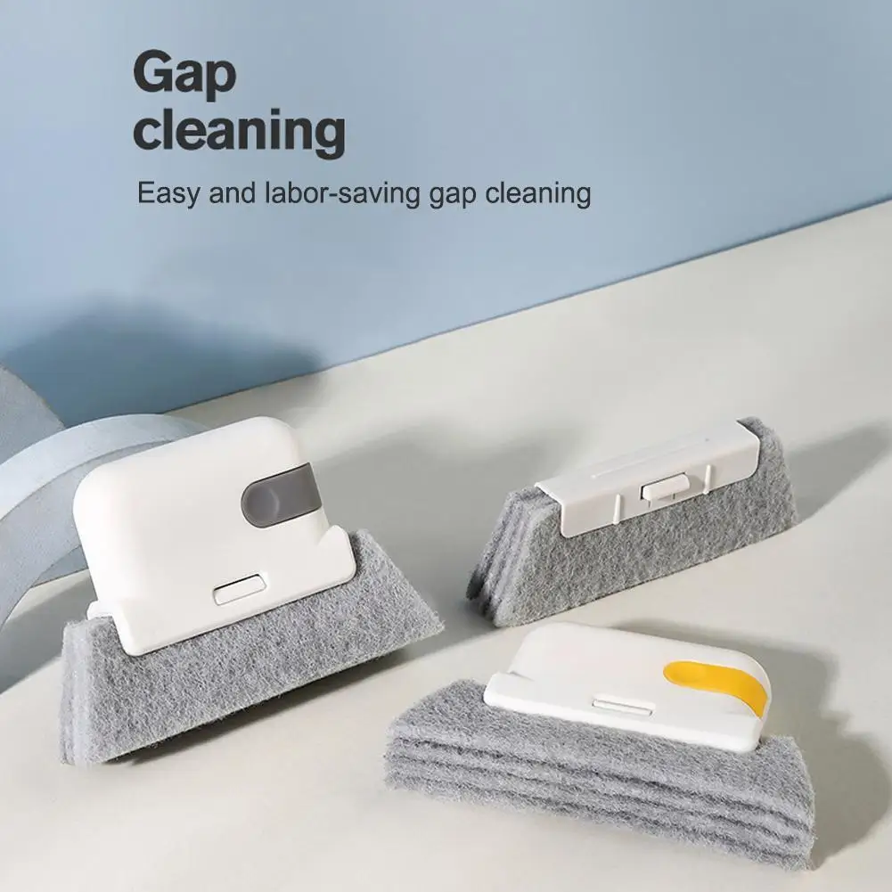 

2 In 1 Window Cleaning Brush Windowsill Groove Deadend Tools Brush Multifunctional Cabinet Removable Cleaning Crevice House D0Y5