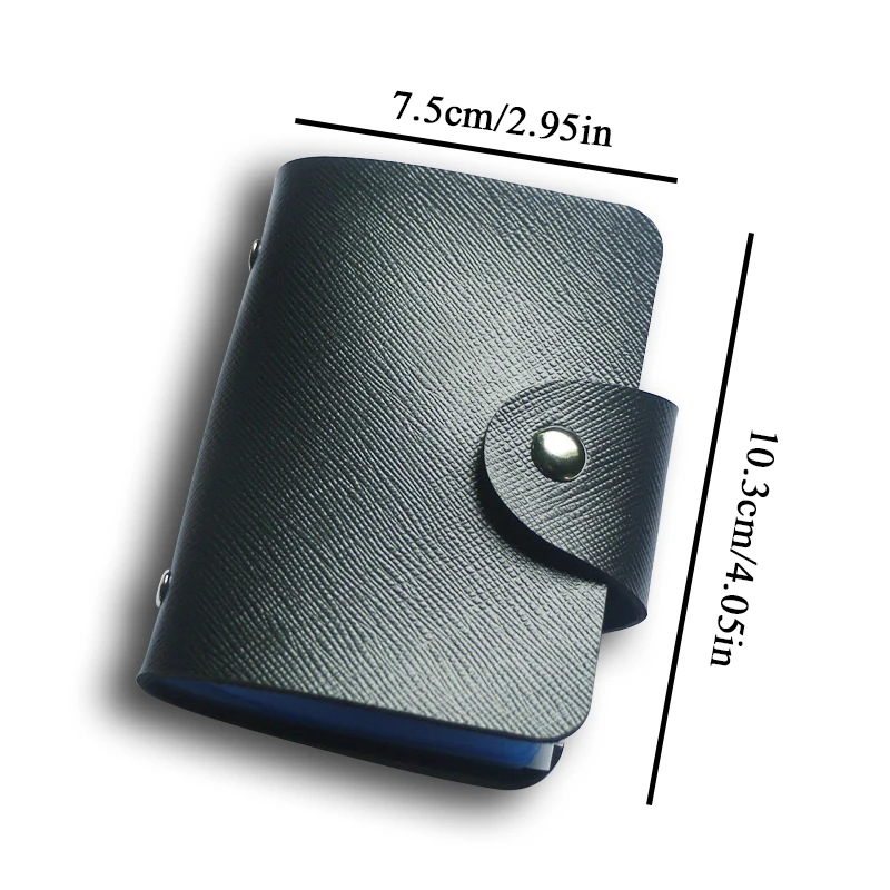 New Anti-theft ID Credit Card Holder Fashion Women's 24 Cards Slim PU Leather Pocket Case Purse Wallet Bag For Women Men Female