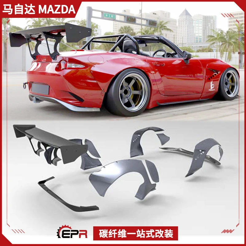 Фото Мастерня мудрости, совместимая с 18-модельми Mazda MX5 Miata ND, комплект для всего тела Rocket Bunny из углеродного волокна №2