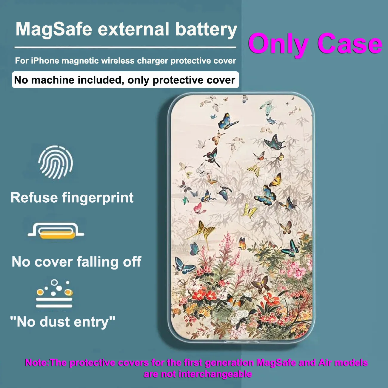 Фото Противоударный чехол для Air Magsaft Cushion для iPhone Magsaft, силиконовый мягкий чехол из ТПУ для iPhone Air MagSafe, чехол для зарядного устройства №5