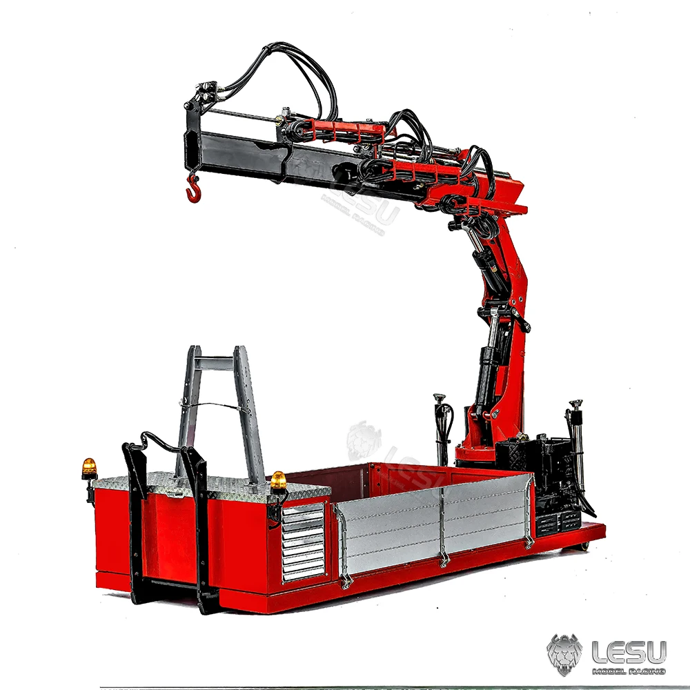 LESU RC Металлический грузовой ящик Гидравлический кран 7-канальный клапан для 1/14 Roll