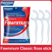 fawnmum 100pcs dental floss cleaning tooth dental oral care toothpicks