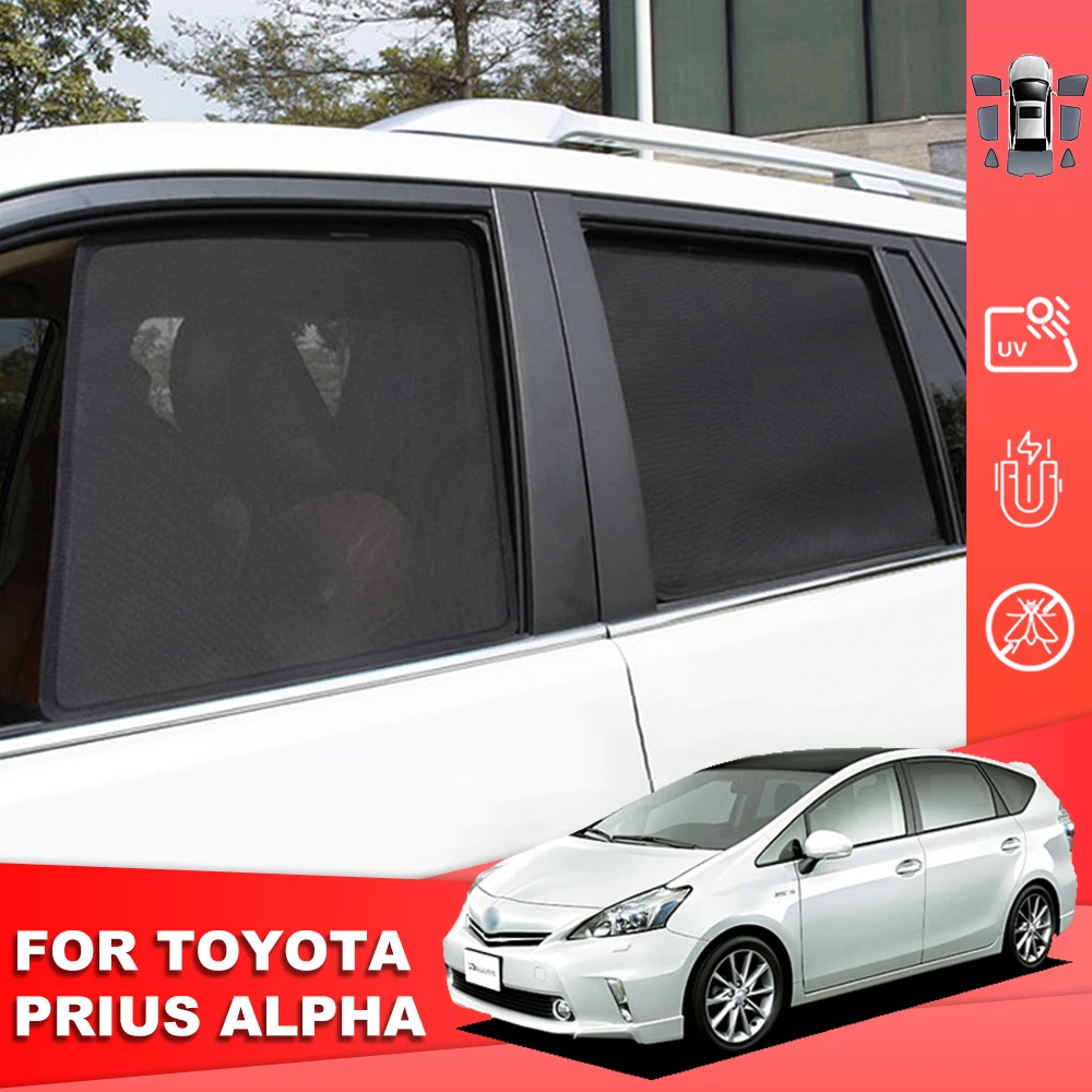 

For Toyota Prius V Alpha 2011-2021 Car Sunshade Shield Magnetic Rear Side Baby Window Sun Shade Visor Front Windshield Curtain