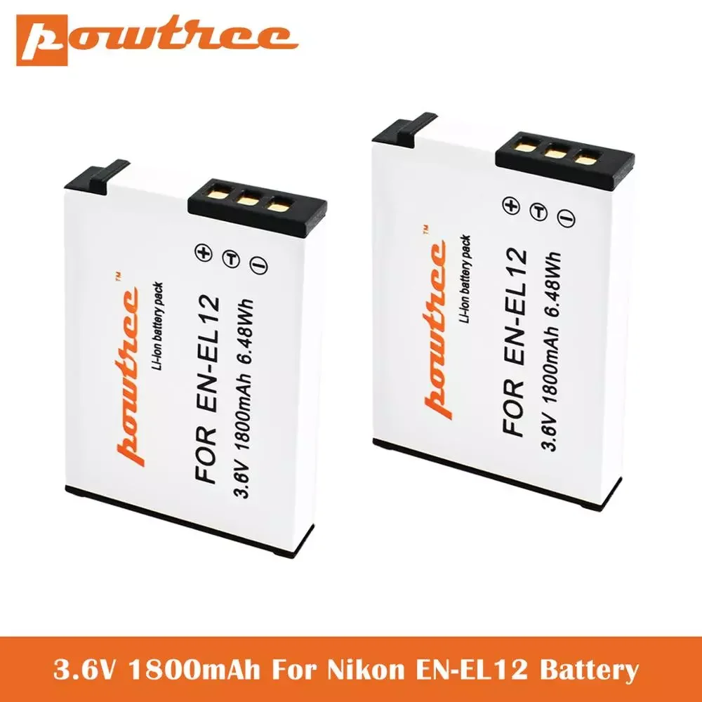 

EN-EL12 Batteries for Nikon Coolpix A1000 B600 W300 A900 AW100 AW110 AW120 AW130 S6300 S8100 S8200 S9050 S9200 S9300 S9400 S9500