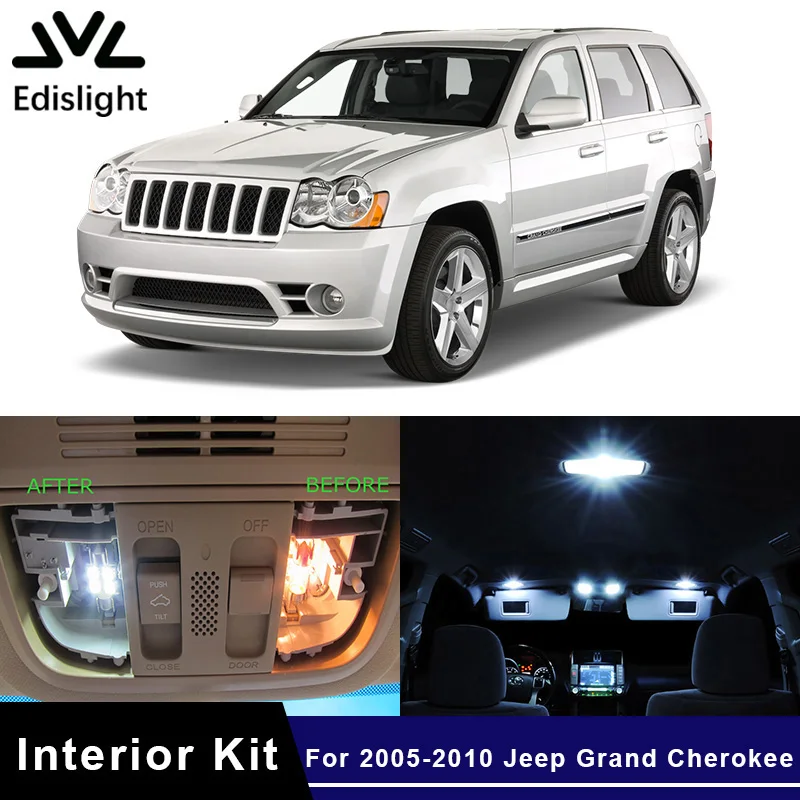 

14 шт., посылка льные лампы для салона Jeep Grand Cherokee 2005-2010