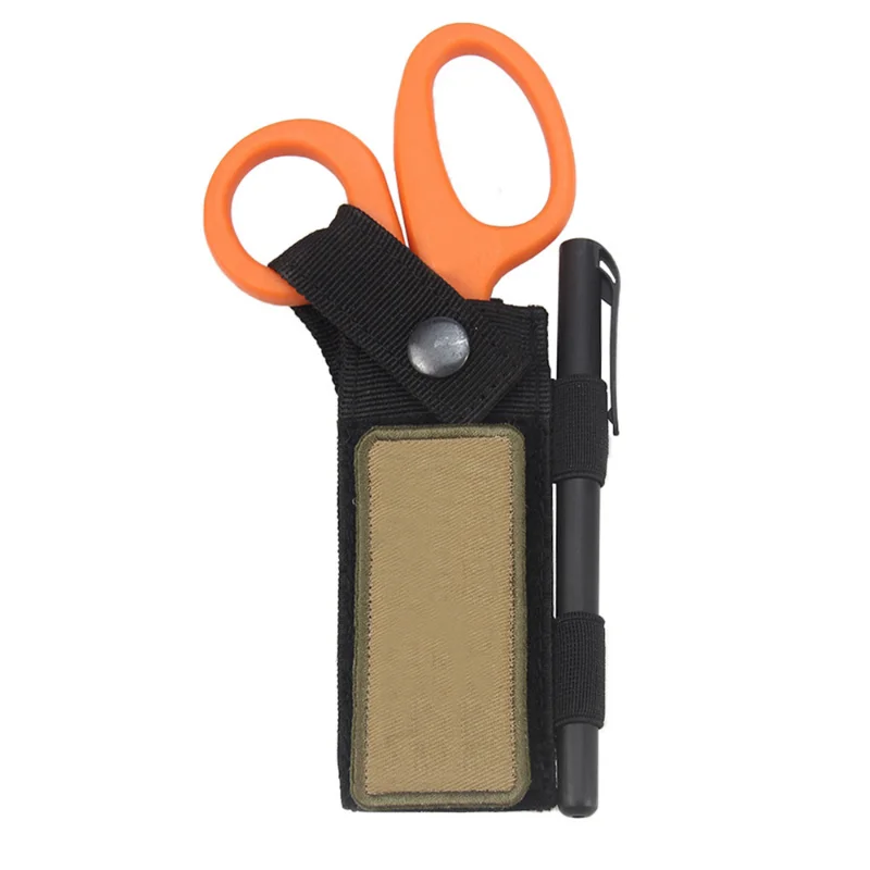 

Tactical Medical EMT Scissor Shears Sheath Outdoor EDC Tools MOLLE Pouch Flashlight Knife Holster Military Hunting Bag
