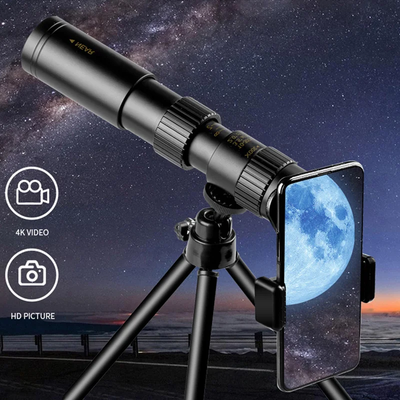 

New 10-300x40mm Monocular Telescope Super Zoom Quality Eyepiece Portable Binoculars Hunting Lll Night Vision Scope Camping Gift