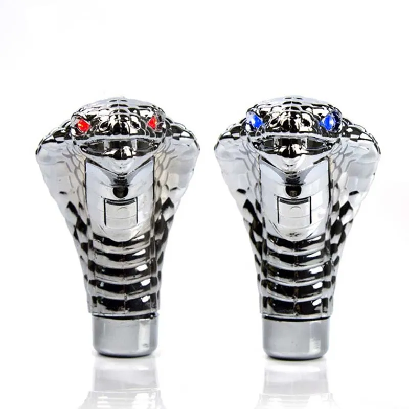 

1pc NEW Stick Shifter Lever Knob Universal LED Lights Cobra Snake Head Car Manual Gear Shift Knobs