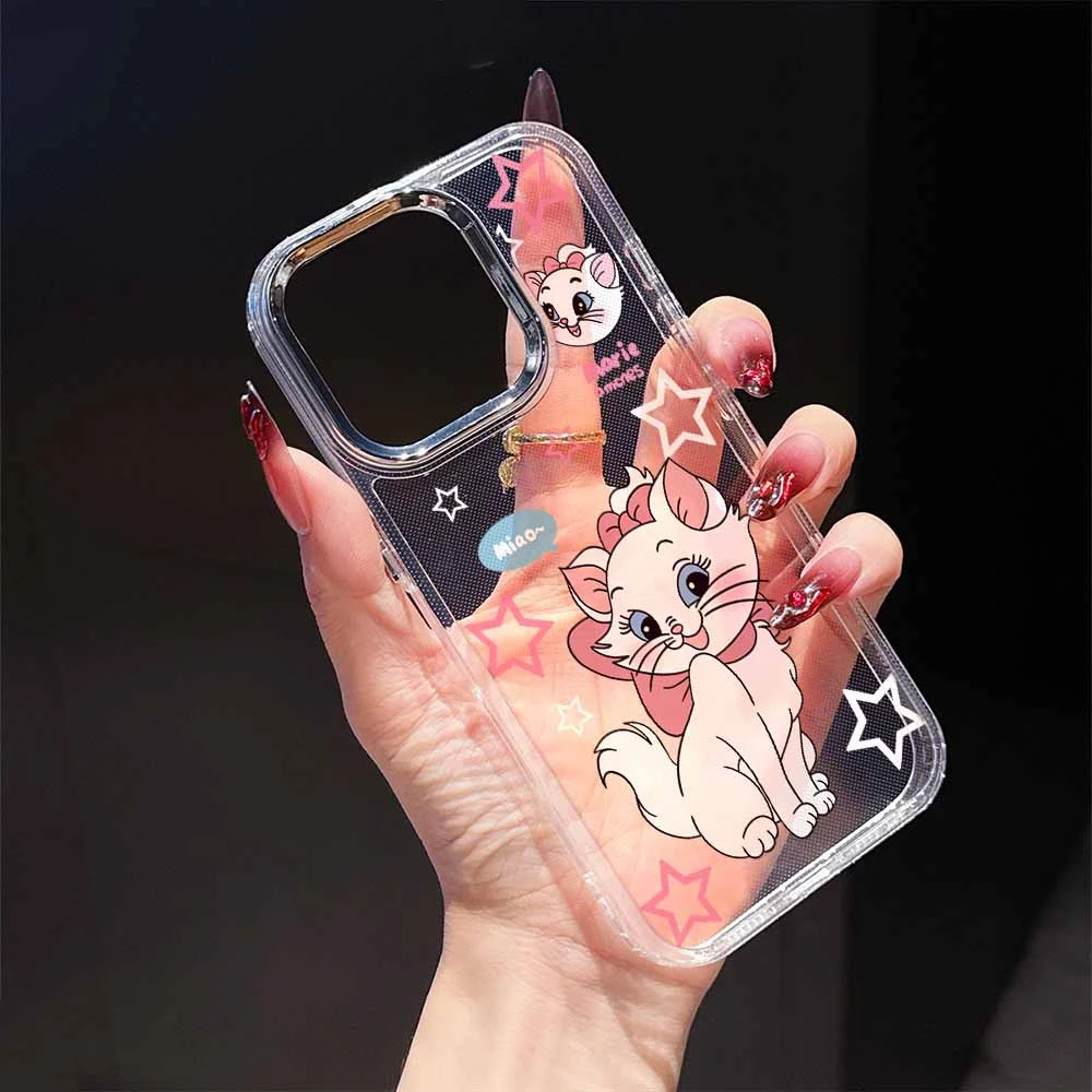 Фото Прозрачный мягкий чехол для телефона Aristo Cats Cute для iPhone 17e, 17, 16e, 16, 15, 14, 13, 12, 11 mini, Pro Max, X, XSMAX, 8, 7, Air Plus №4