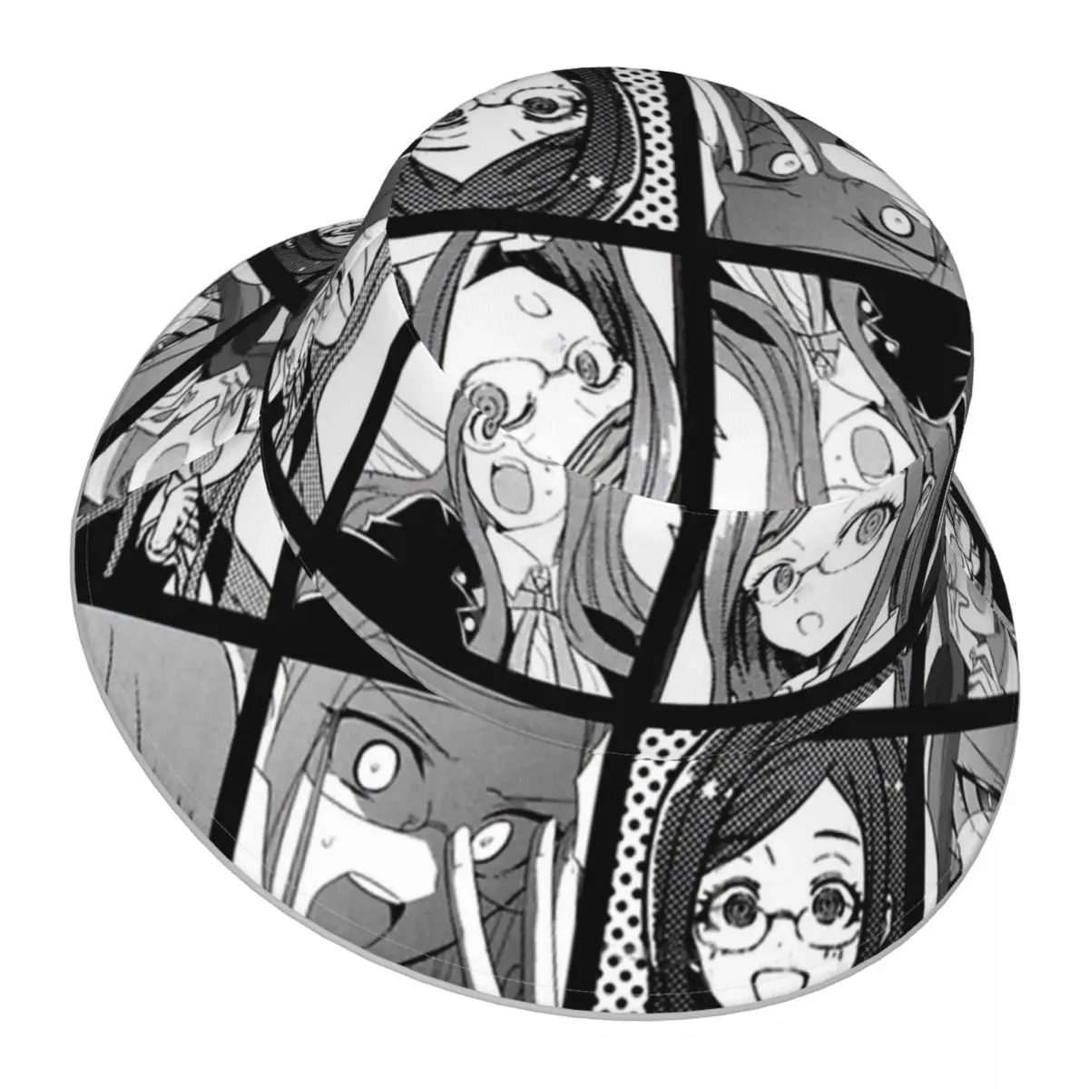 Danganronpa,Tsumugi Manga reflective Bucket Hat Men Women Bucket Hat Outdoor Sunscreen Beach Hat Sun Hiking Fishing Cap