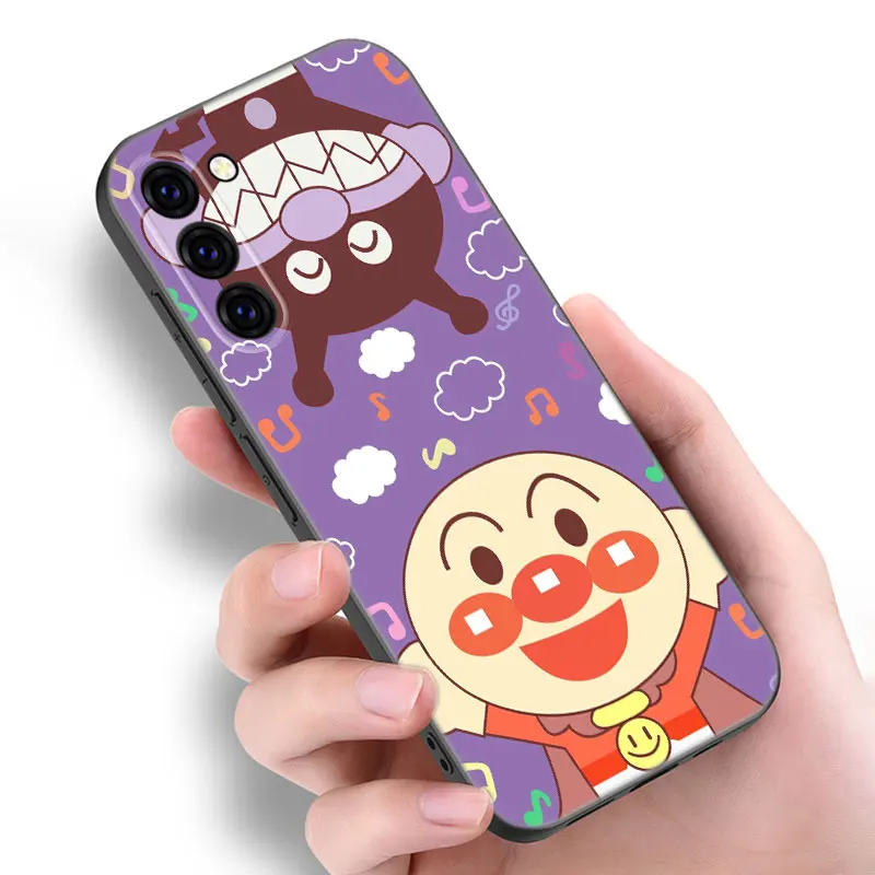 Модный черный силиконовый чехол Anpanman для телефона Samsung Galaxy S20 S21 S23 S24 FE S22 Ultra S8 S9 S10