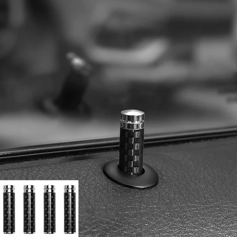 

For BMW E36 F30 F10 E53 E34 E30 E70 X3 X4 X5 X6 M3 M5 Door Lock Pin Cover Carbon Fiber Car Interior Door Bolt Lock Pin Set 4PCS