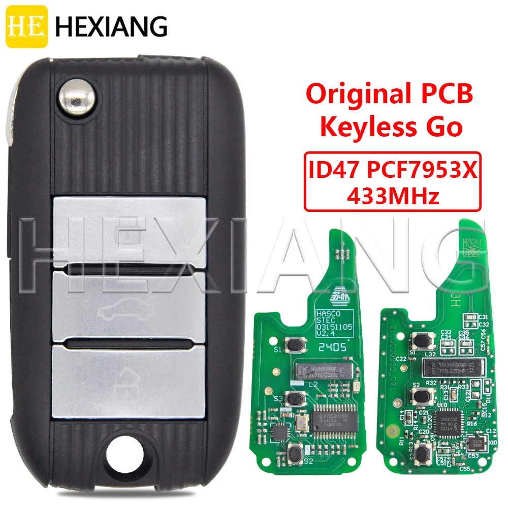 Оригинальный чип DR PCB ID47 PCF7953 433 МГц дистанционный ключ для автомобиля без ключа