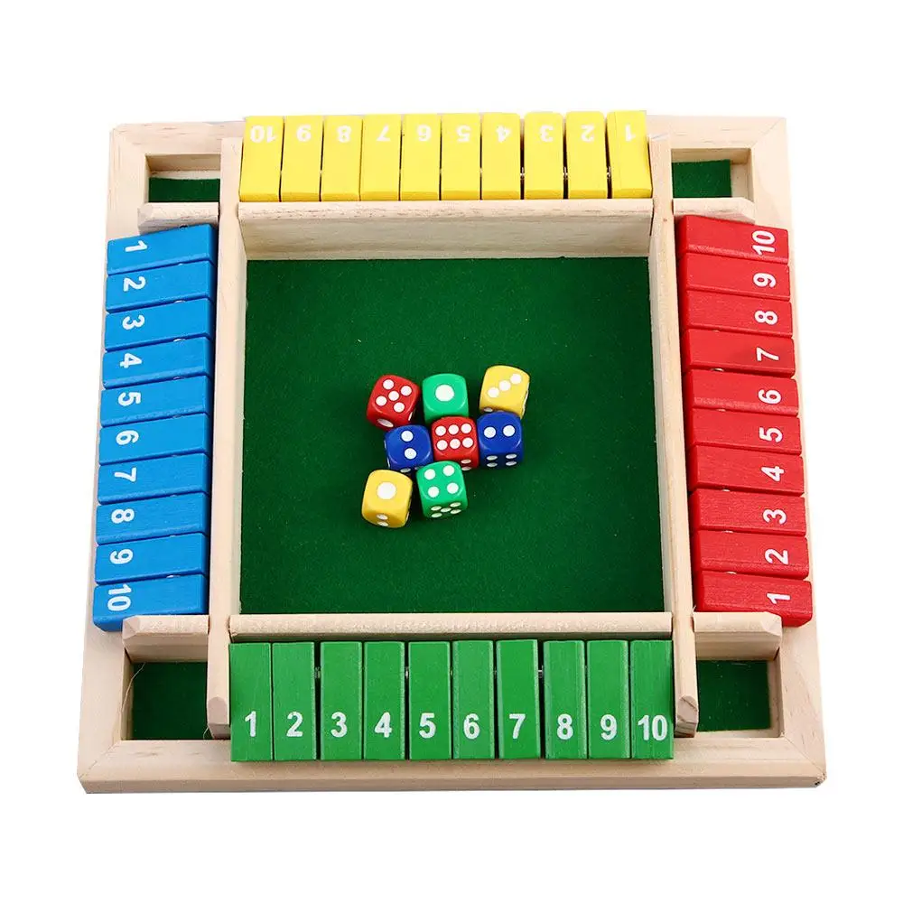 

Parent-Child Game Educational Toys Wooden Toy Children's Toys Wooden Number Game Board Game Shut The Box Dice Game