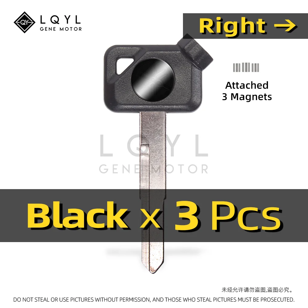 

3 шт. пустой ключ для мотоцикла, замена необрезанных ключей для YAMAHA, магнитный противоугонный замок VOX BWS JOG EVO ZR 50 100 125 4V VOX50 VINO EVO2