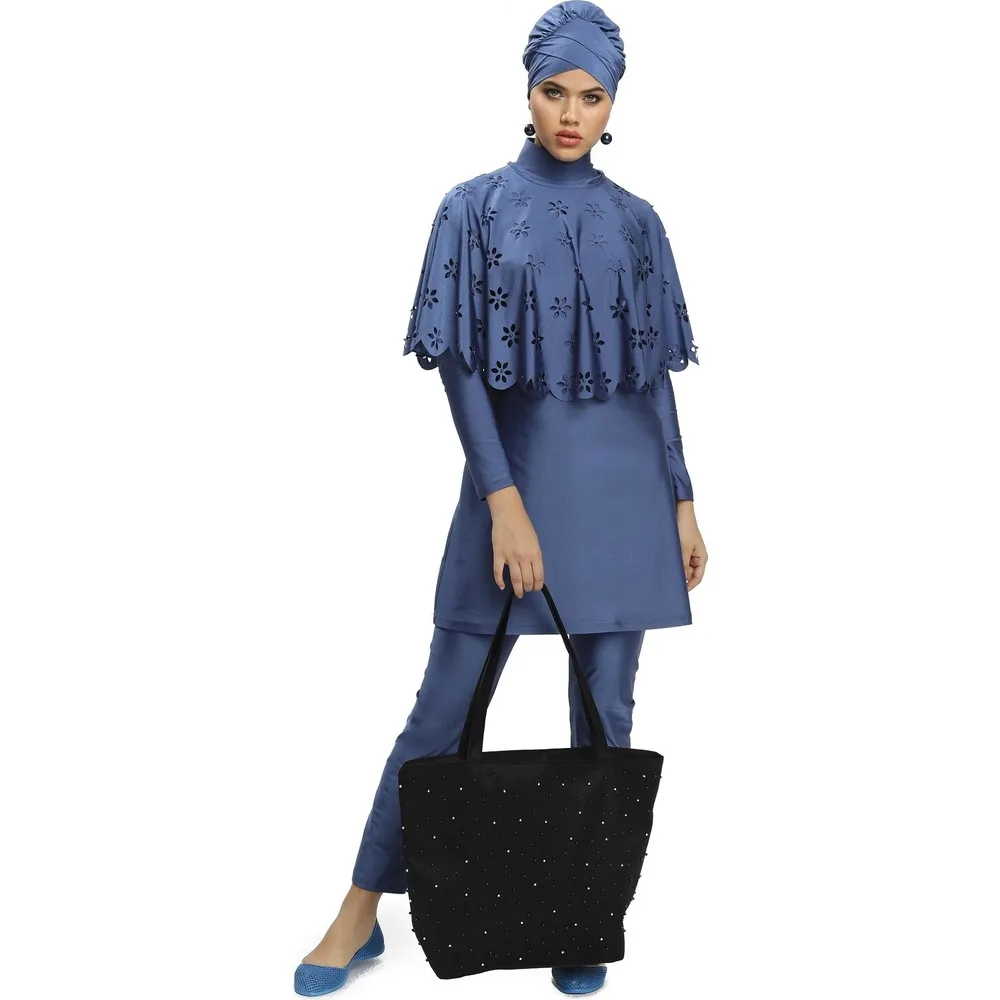 

Лайкра Dorlie Full Off купальный костюм с хиджабом Cape 9412 Blue