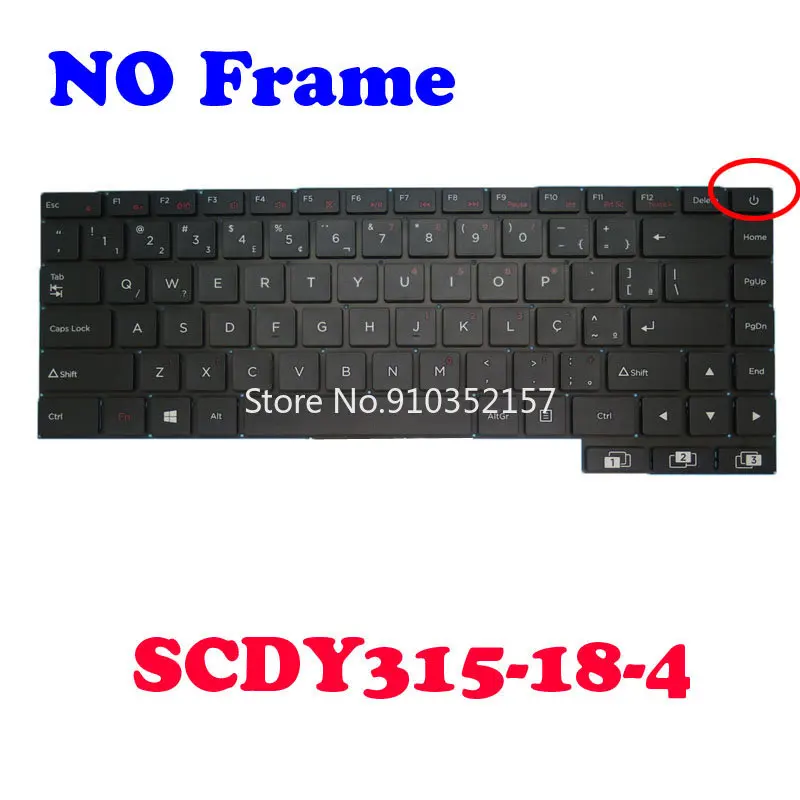 Клавиатура для ноутбука с поддержкой Бразилии без рамки |