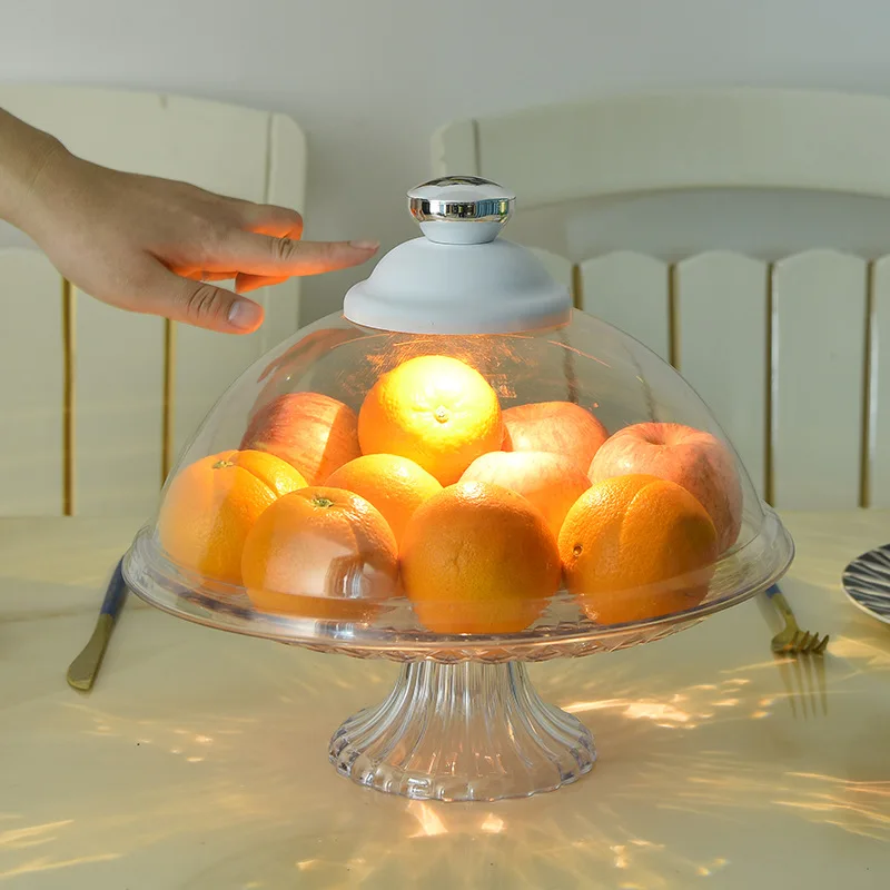 

2022 New Fruit Plate Disinfection Lamp Home Living Room Dried Fruit Candy Plate Storage Box Snack Plate Atmosphere Night Light