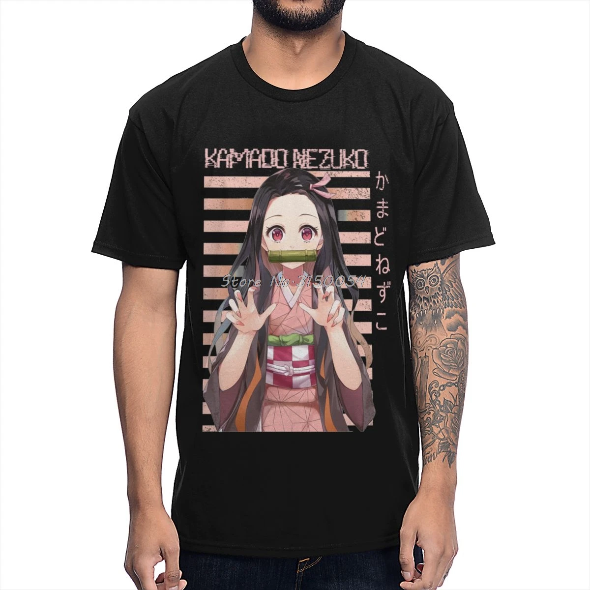 

Cute Anime Girl Nezuko Kimetsu No Yaiba Demon Slayer T Shirt Men Cotton Unique Design T-shirt Funny Tshirt Tees Harajuku