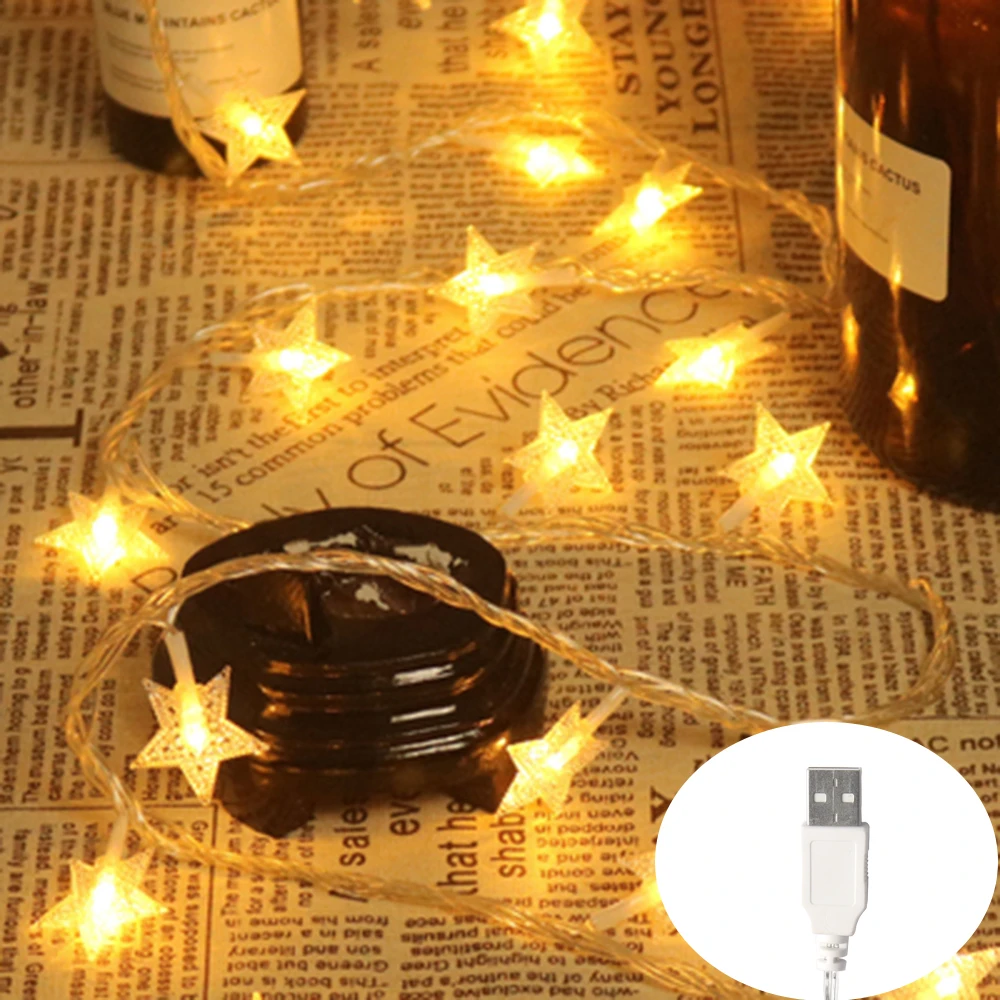 

Топдии Светодиодные Гирлянды Звезды USB/Батарейки
