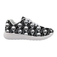 sneakers skull printing casual women flats shoes autumn ladies lovely comfortable mesh womens shoes zapatillas mujer casual
