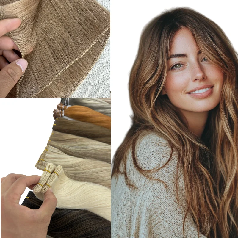 Фото Натуральные волосы Super Genius Weft, 22 дюйма, 100 г # P9-613 # 170 шт. готовых к использованию накладных прядей для волос: двойная эффективность и увеличение объема №1