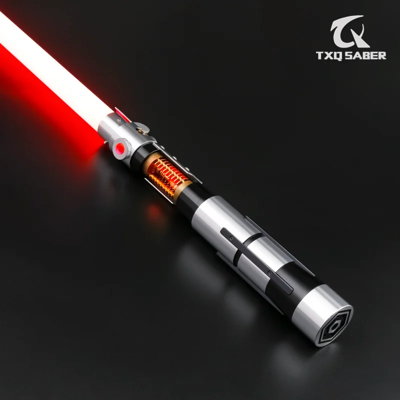 

TXQSABER SKI Crystal NeoLightsaber Smooth Swing Metal Hilt for Heavy Dueling Colors Sounds Change Cosplay Laser Sword Kids Toys