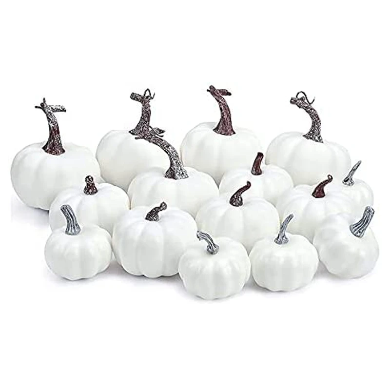 

Искусственные тыквы для украшения дома, 15 шт., разные размеры