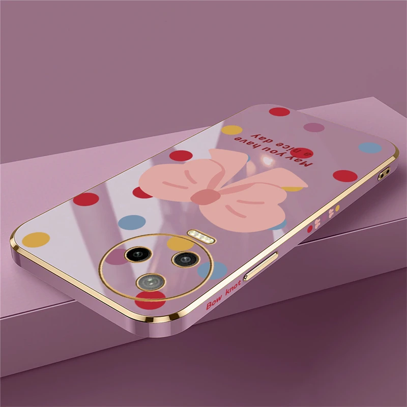 INS корейский розовый бант цветочный Рисунок планшетов для Infinix Note 40 Pro 30 VIP 12 11 8i 10