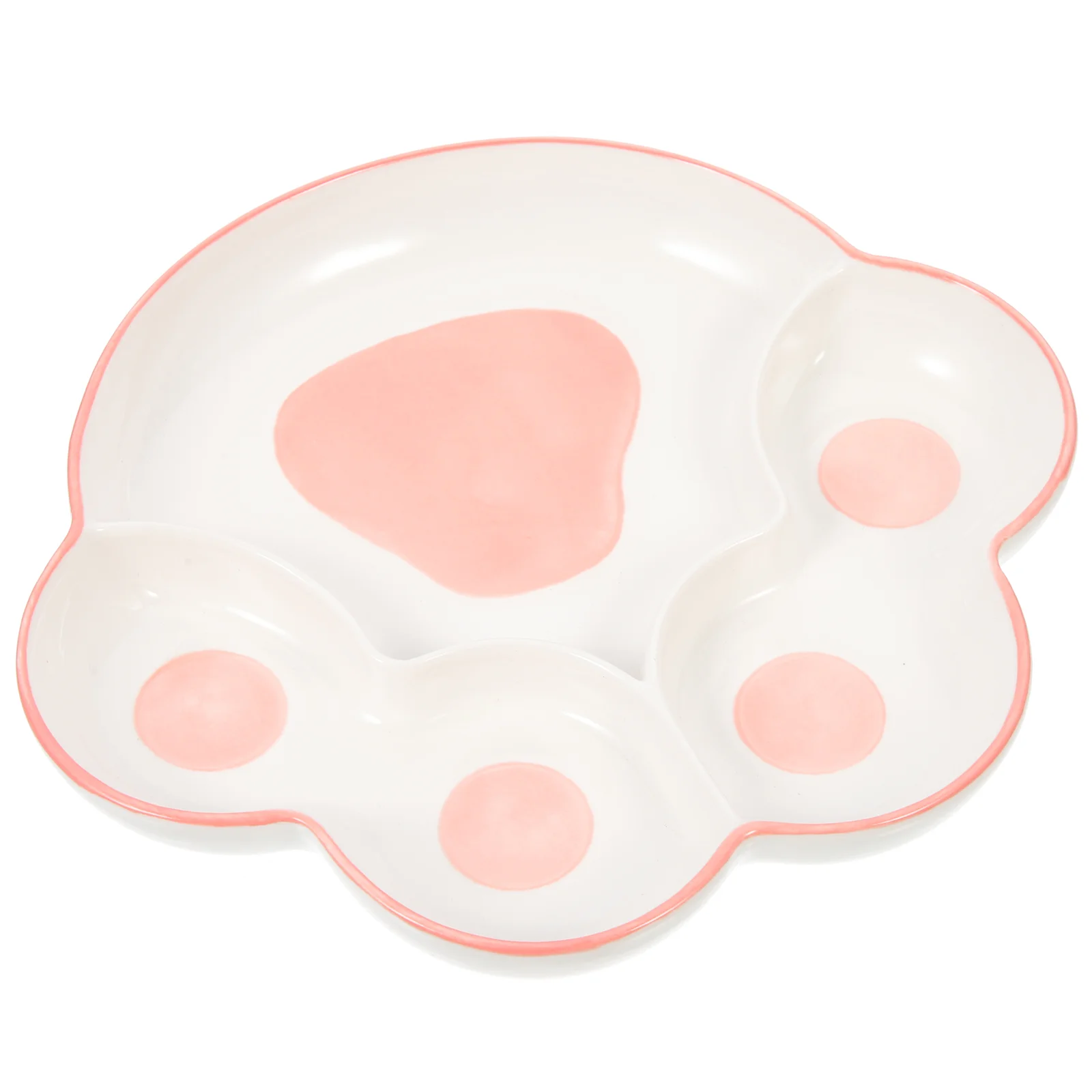 

Ceramic Storage Plate Divided Fruit Plate Ceramic Plate Snack Serving Tray Children Dish