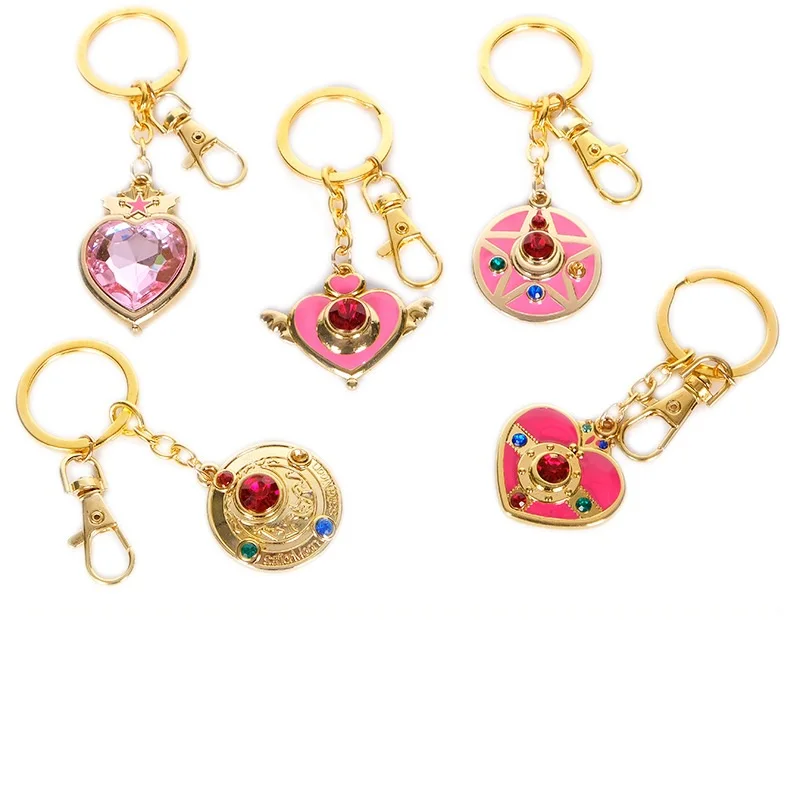 

High Quality Sailor Moon Alloy Keychain Moon Hare Magic Pendant Bag Bag Charm Anime Accessories Cute Couple Accessories Jewelry