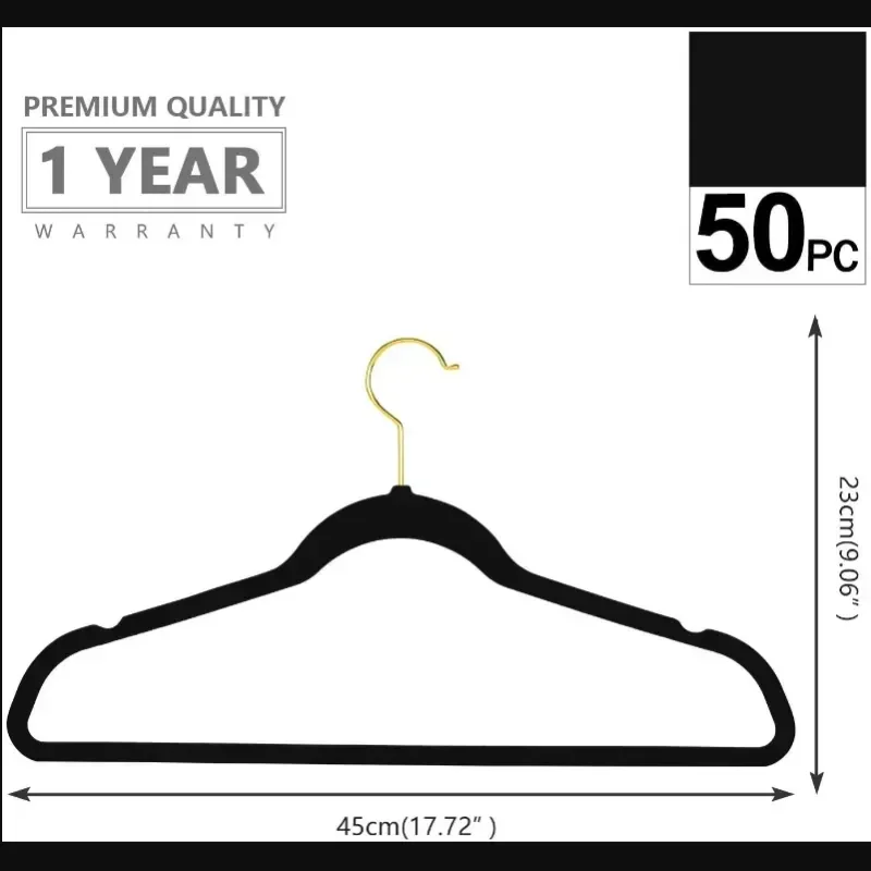 

Hangers Non Pack,space Duty Hangers Velvet Black Coats,pants Slip Clothing,heavy for Saving Clothes 20 Dress Felt Hangers for &