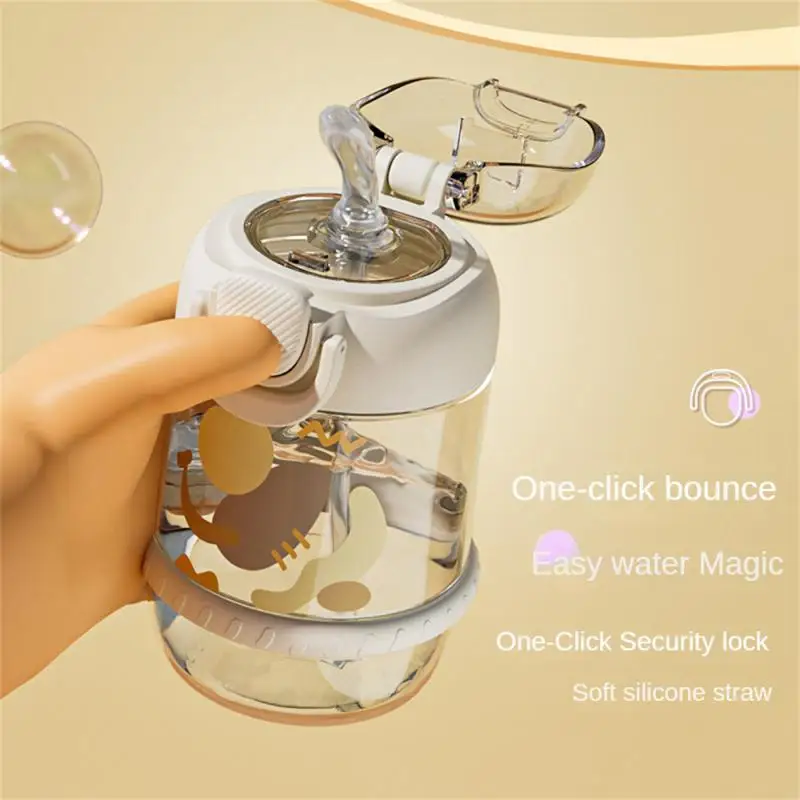 

Internet Red Cartoon Water Jug Super Cute Plastic Water Bottle Leakproof Plastic Straw Cup Large Capacity Students Water Cup