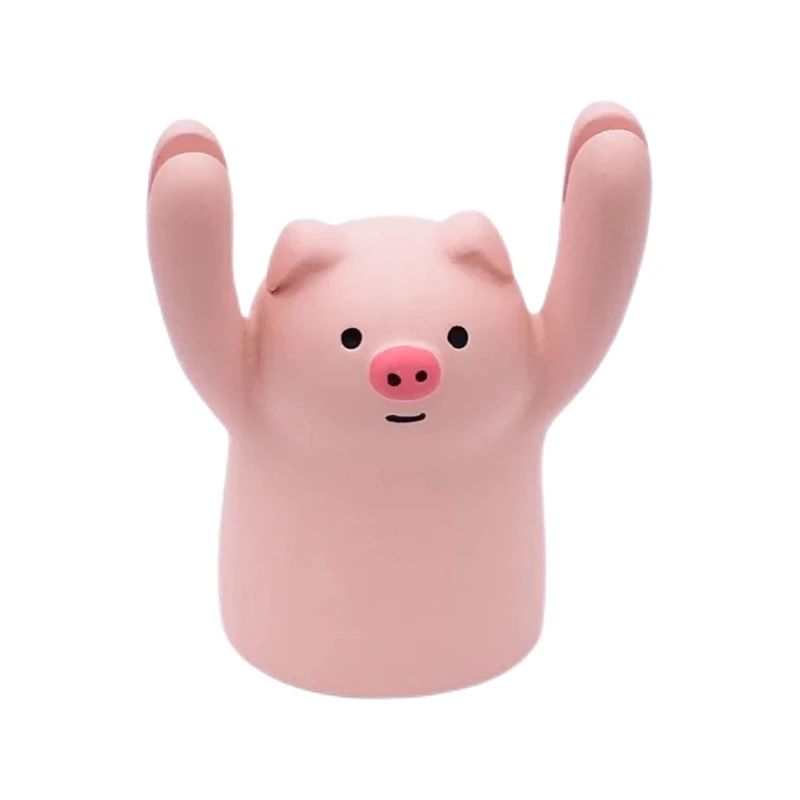 

Cute Cartoon Pig Memo Holder Message Note Card Stand Resin Animal Statue Figurine Photo Clip Organizer for Home Office