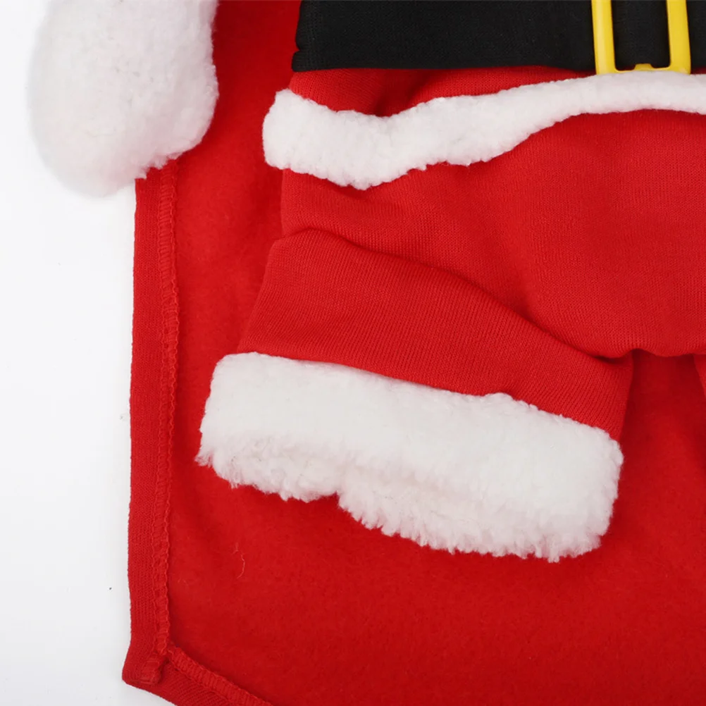 1 Set of Pet Dog Clothes Christmas Coat Santa Claus Shape Cloak Garment Xmas Costume Size XS Red