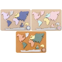 baby montessori learning educational math toy world map puzzle toys matching toy soft silicone toy for kids children accessories