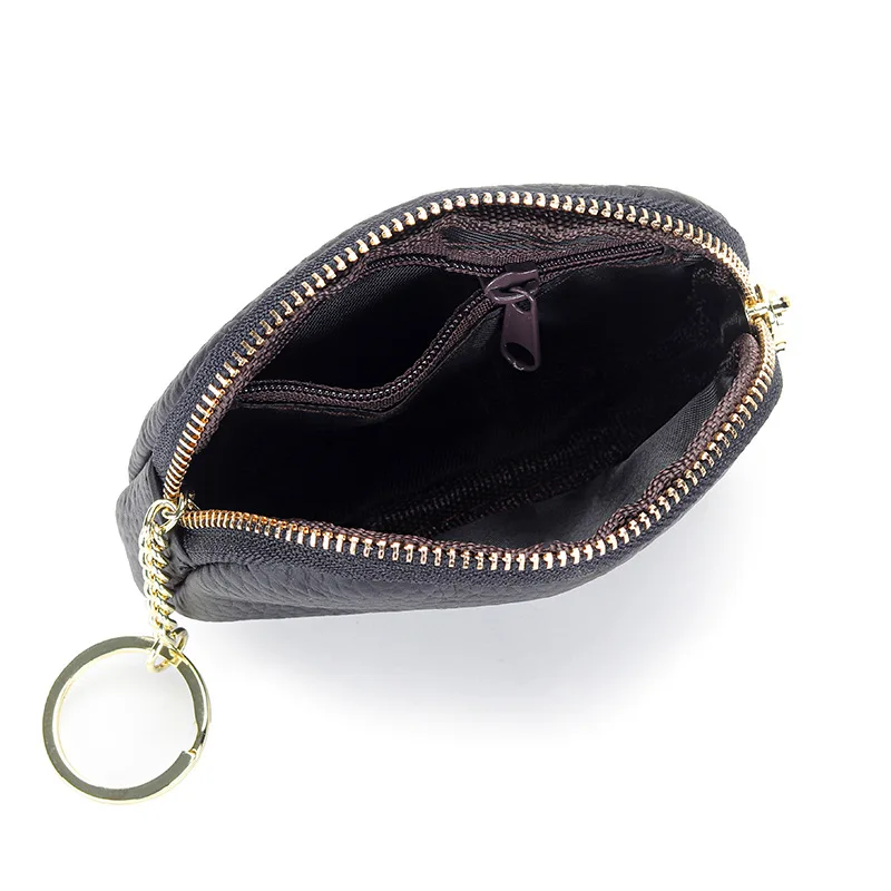 Women Clutch Coin Purse Simple Genuine Leather Short Wallet Card Holder Organizer storage Bags Mini Zipper Cute Coins Money Bag