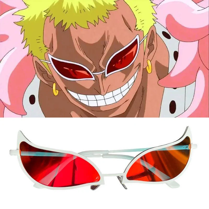 

Donquixote Doflamingo Glasses Cosplay Anime PVC Sunglasses Funny Christmas Gift Party Props for Women Men