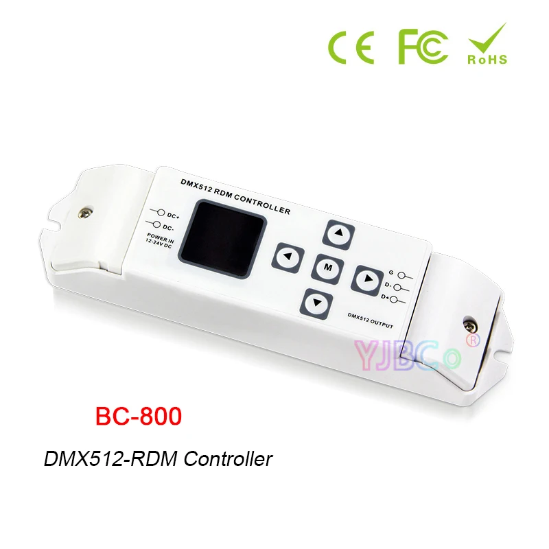 

Bincolor LED DMX512-RDM Controller BC-800 12V-24V Search RDM Slave Device Change Start Address Control Channel Output Converter