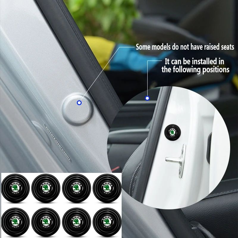 

Car Shock Pad Car Door Anti-Shock Silicone Pad For Skoda Octavia Rapid Kodiaq Karoq Fabia Kamiq Superb Derivative VisionS Yeti S
