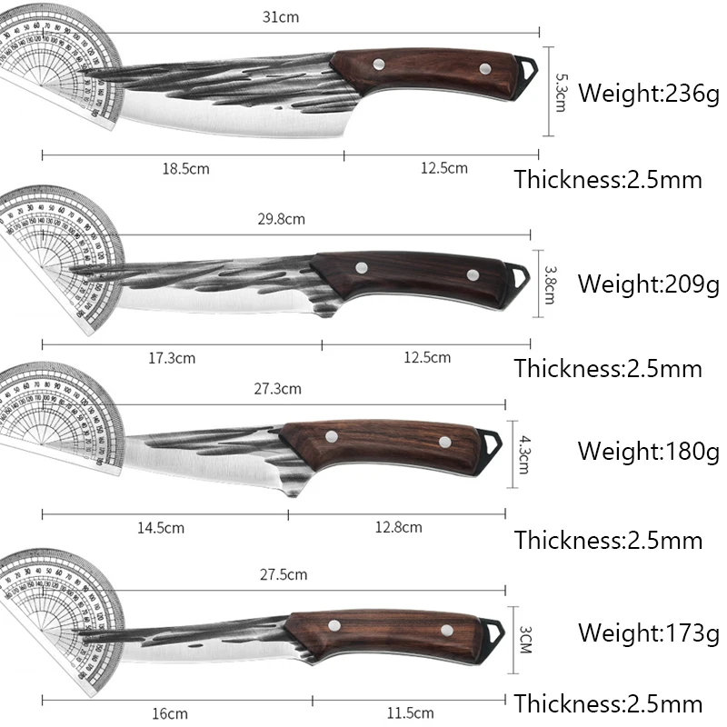 Набор кованых ножей ручной работы |