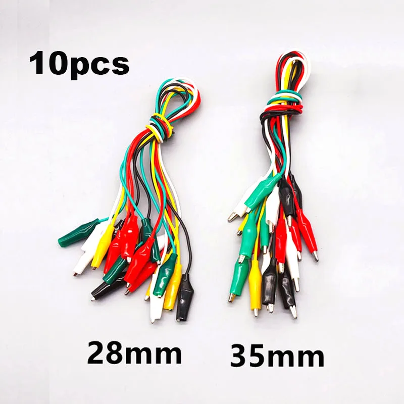 

10pcs Colorful Cord Alligator Clip Electronic DIY Electric Double-head Test Power Cable Connection Line Accessories