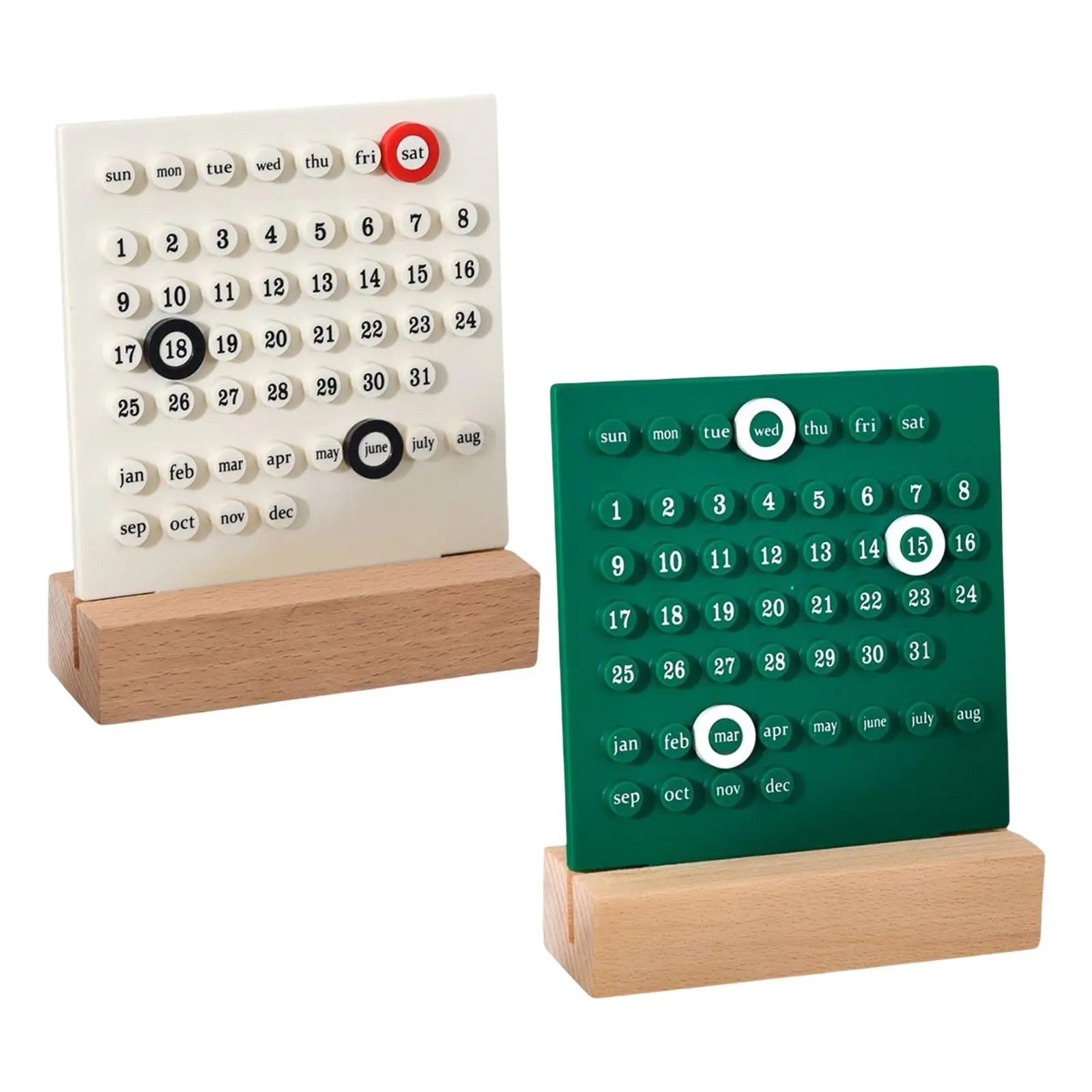 

Aesthetic Perpetual Calendar Ornaments Date Planner Desk Decorations Supplies Month Date DIY for Indoor Kid Women Decor Entryway