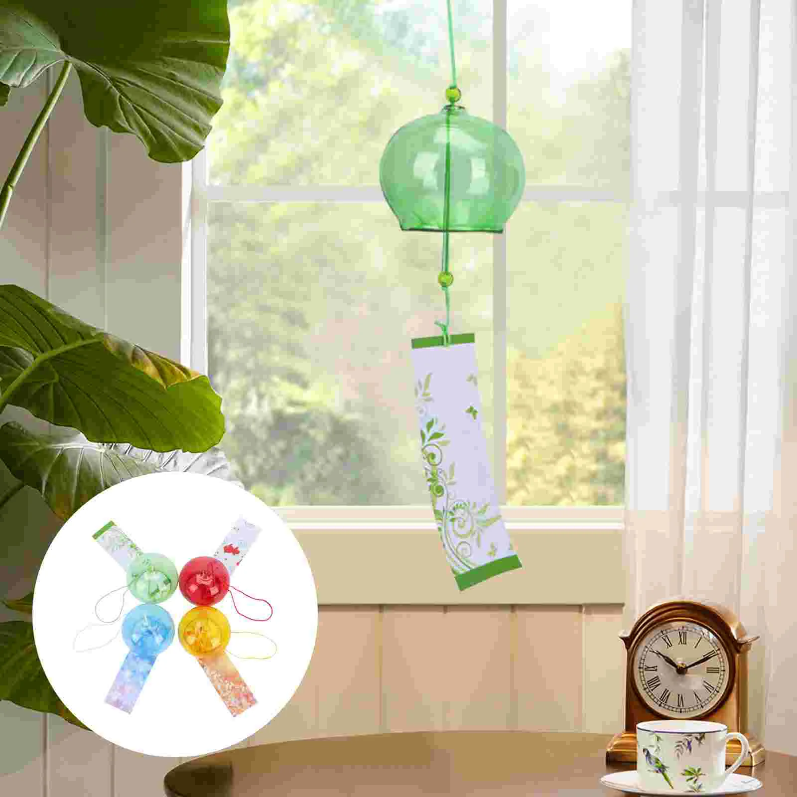 

Wind Chime Japanese Glass Bells Pendant Hanging Memorial Sympathy Chimes Traditional Asian Japangarden