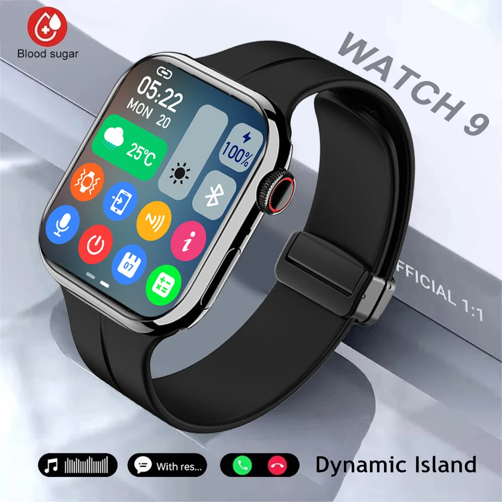

GPS Smart Watch Men For Apple Series Watch 9 Always On Display Body Temperature BT Call NFC Women Smartwatch For Apple Android