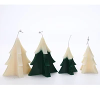 mirror christmas tree silicone candle mold for diy aromatherapy candle plaster ornaments soap epoxy resin mould handicrafts make