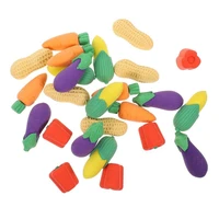 25pcs vegetable modeling erasers adorable small erasers portable students erasers kids erasers